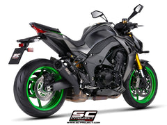 SC Project S1 Titanium Matt Black Slip-On Exhaust for Kawasaki Z1100