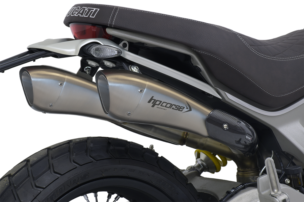HP Corse Hydroform Short Slip-On Exhaust For Ducati Scrambler 1100