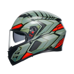 AGV K3 Decept Matt Black/Green/Red Helmet