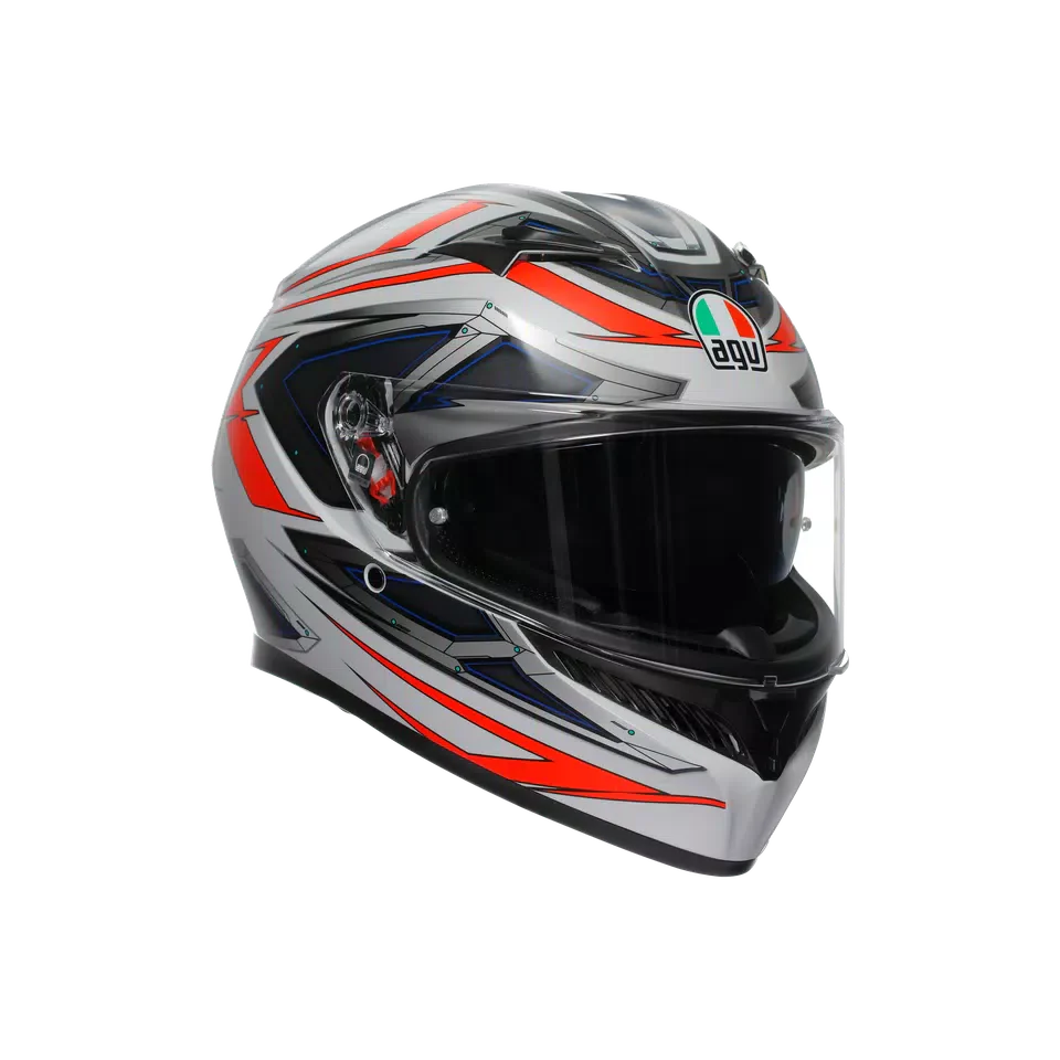 AGV K3 Space Matt White/Red Fluo Helmet