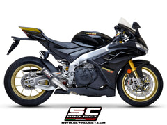 SC Project CR-T Low Position Slip-On Exhaust for Aprilia RSV4 2021-23