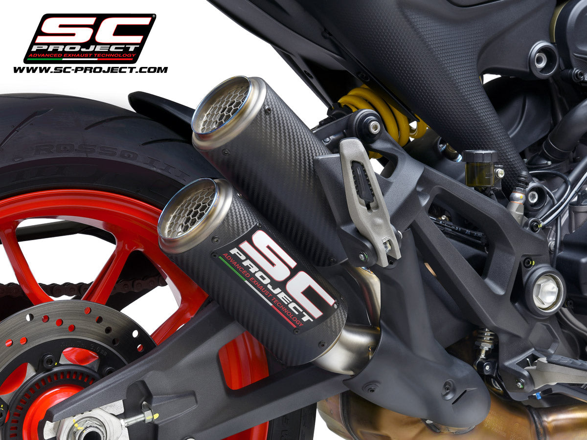 SC Project Twin CR-T Slip-On Exhaust for Ducati Monster 937 2021-22