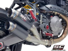 SC Project Twin GP70-R Slip-On Exhaust for Ducati Monster 821 2018-21