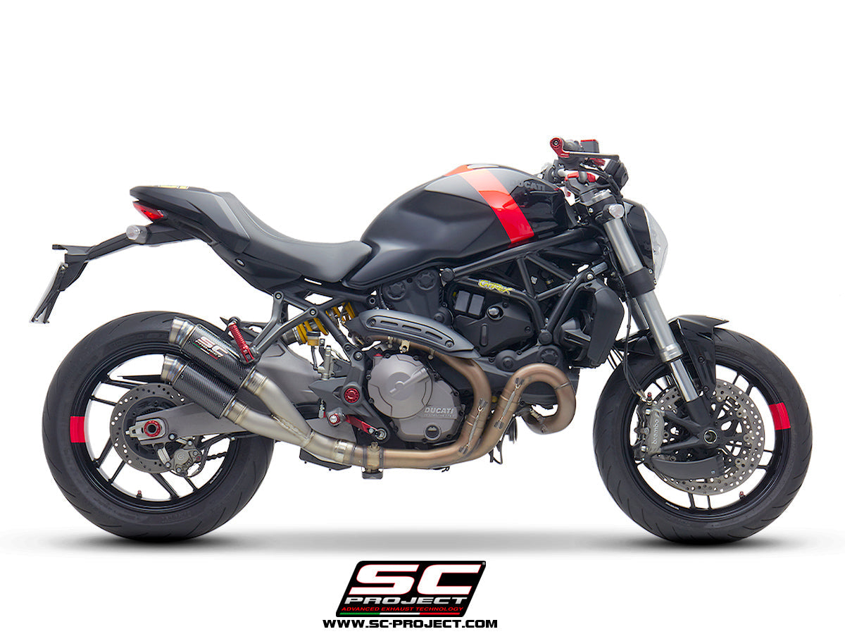 SC Project Twin GP70-R Slip-On Exhaust for Ducati Monster 821 2018-21