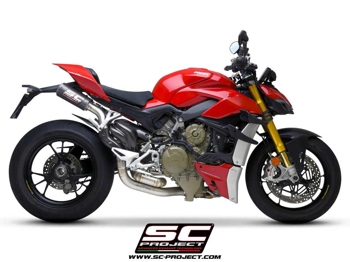 SC Project CR-T M2 2-1-2 Half Exhaust System for Ducati Streetfighter V4 2020