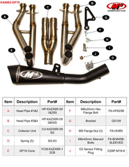 M4 GP19 Full Exhaust System for Kawasaki ZX-6R