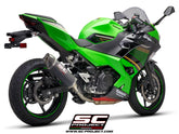 SC Project Oval Slip-On Exhaust for Kawasaki Ninja 400 2018-22
