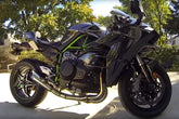 Brocks Slash Cut Full Exhaust System Polished Tapered Muffler for Kawasaki Ninja H2