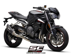 SC Project SC1-R Full Exhaust System 3-1 For Triumph Street Triple RS 2020-22 (high position)
