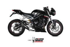 Mivv X-M5 Slip-On Exhaust for Triumph Street Triple RS 2017-22
