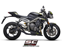 SC Project S1 Slip-On Exhaust For Triumph Street Triple RS 2020-22