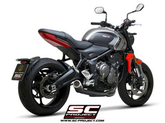 SC Project CR-T Full Exhaust Matt Black for Triumph Trident 660 2021-23