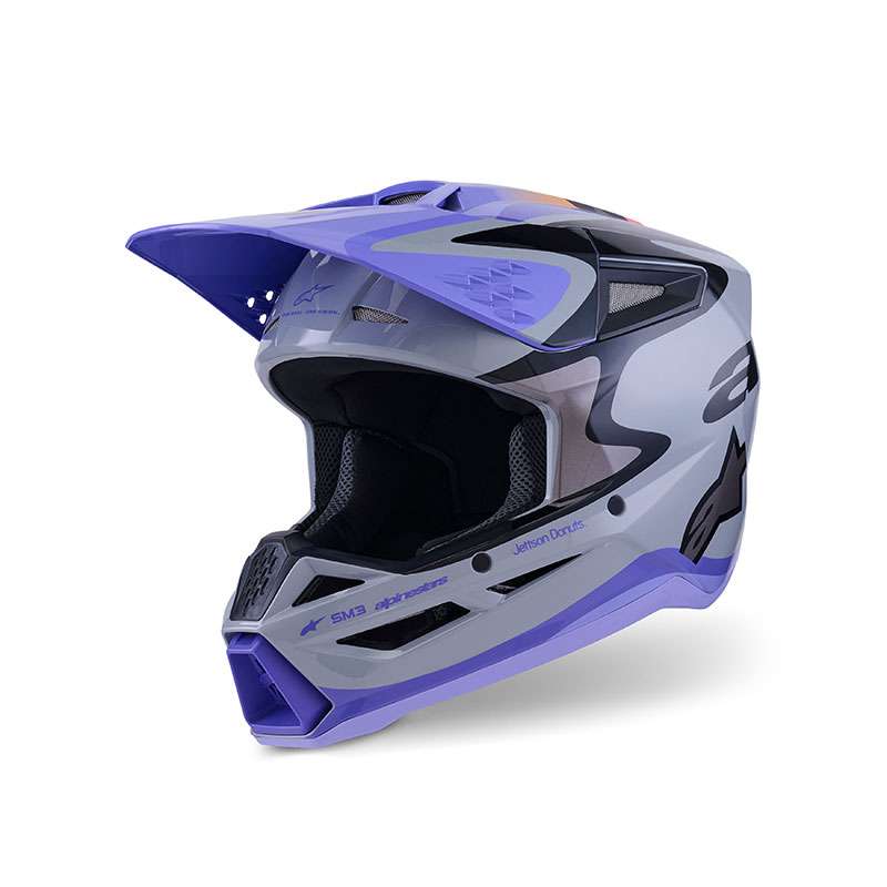 Alpinestars Sm3 Jettson Helmet Grey Purple