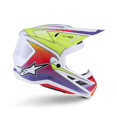 Casco Alpinestars Sm7 Fuse White Yellow Purple