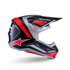 Alpinestars Sm7 Rise Helmet Black Silver Red