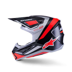 Alpinestars Sm7 Rise Helmet Black Silver Red