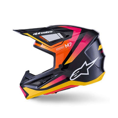 Alpinestars Sm7 Rise Helmet Black Yellow Pink