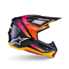 Alpinestars Sm7 Rise Helmet Black Yellow Pink