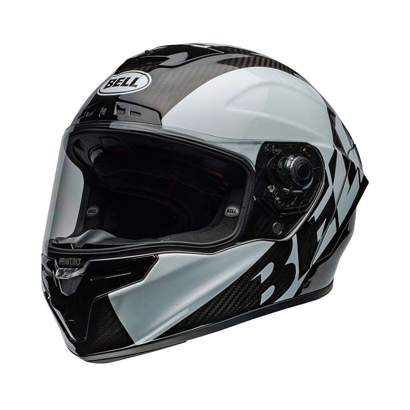 Bell Race Star Flex Dlx Offset Black White Gloss