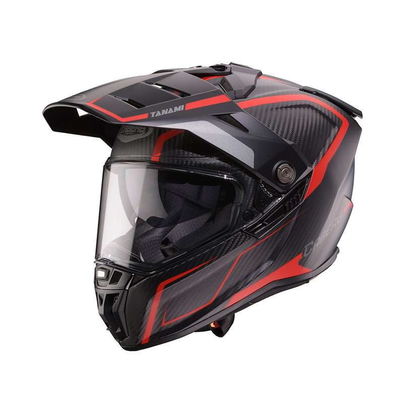 Caberg Tanami Matt Carbon Gravity Helmet Red