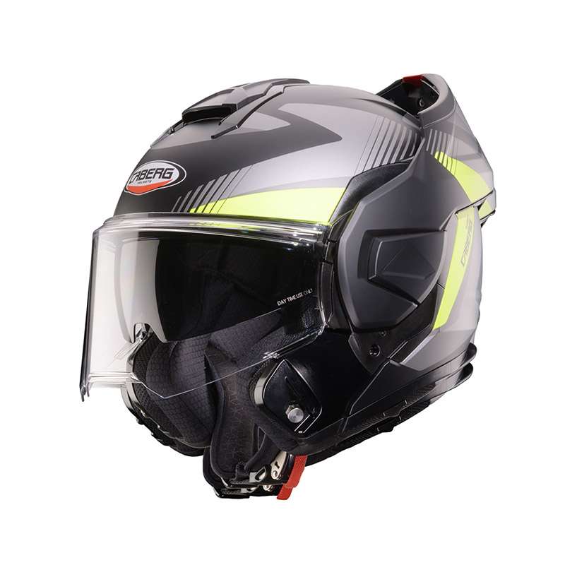 Caberg Trip Lunar Modular Helmet Grey Yellow Matt