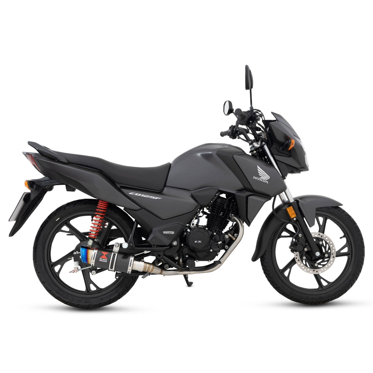 200mm Round GP Carbon Blue Tip Silencer for Honda CB125F 2025-2026