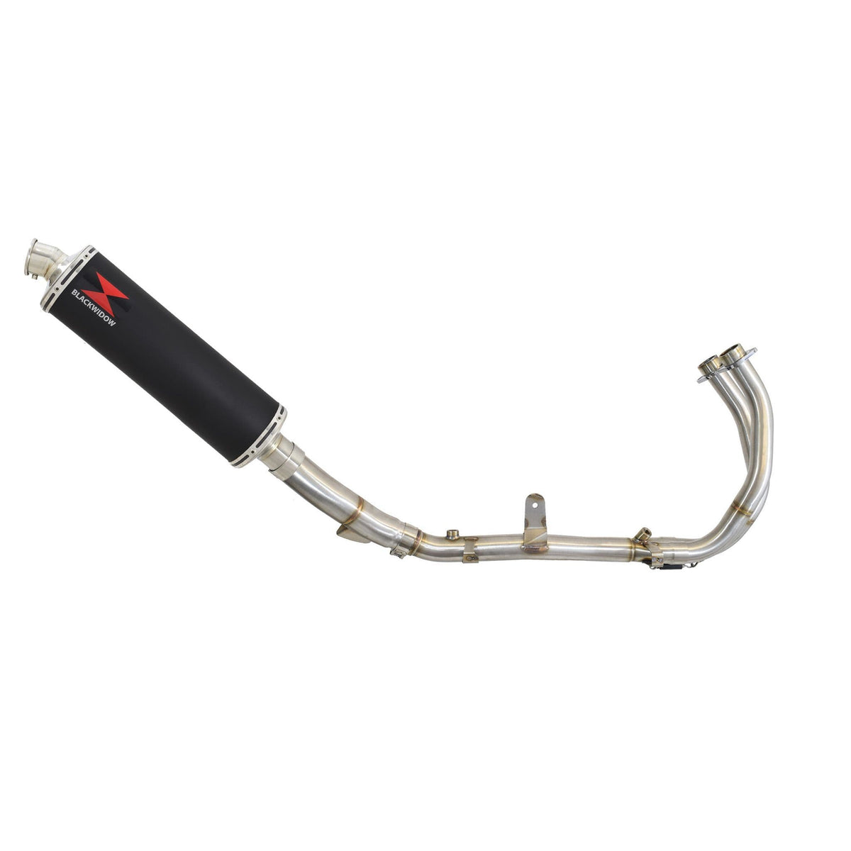 Performance Exhaust System 400mm Oval Black Stainless Silencer for Honda CB500 Hornet 2024-2026