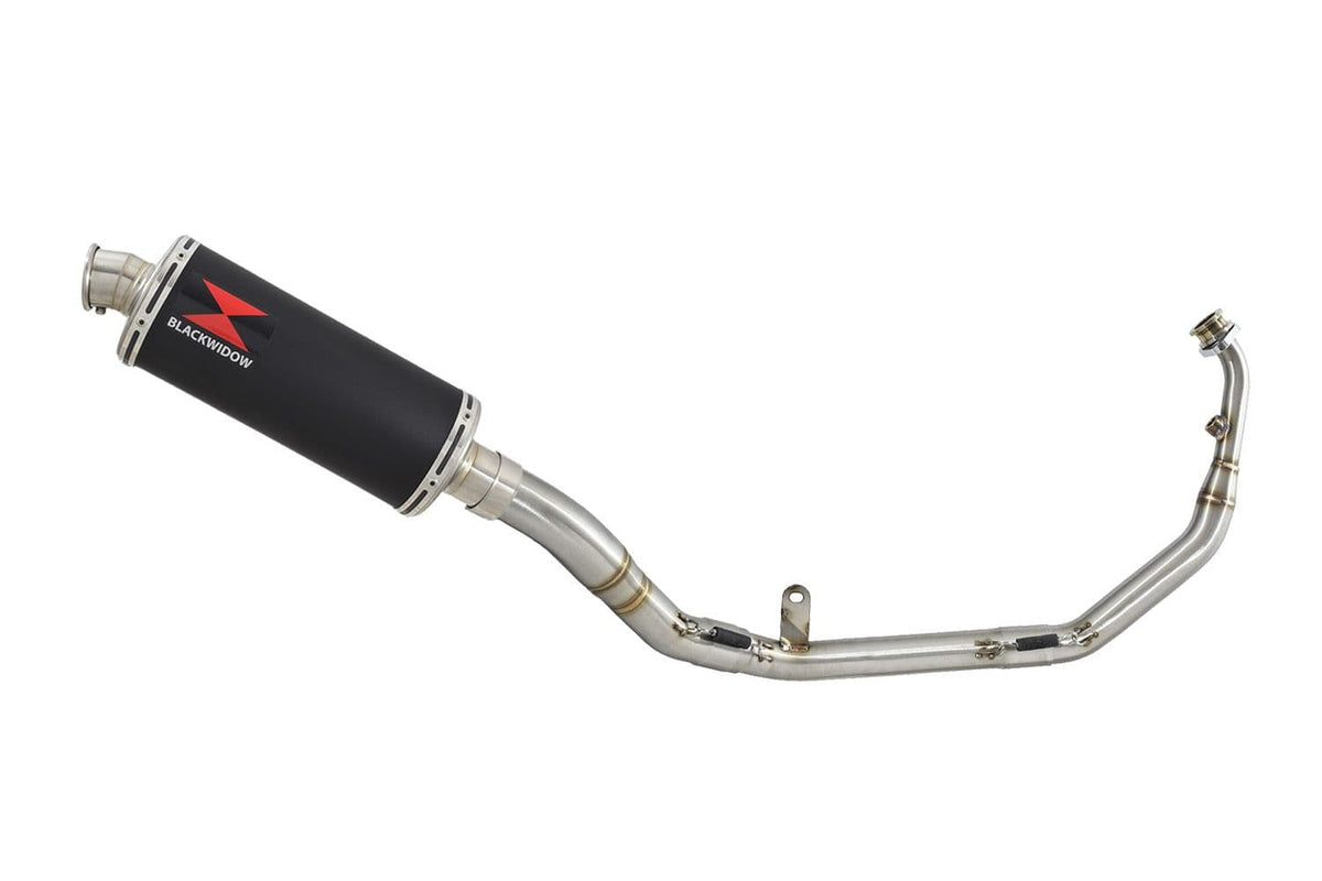 300mm Oval Black Stainless Silencer Exhaust System for Honda CB125R Neo Sports Cafe 2021-2023