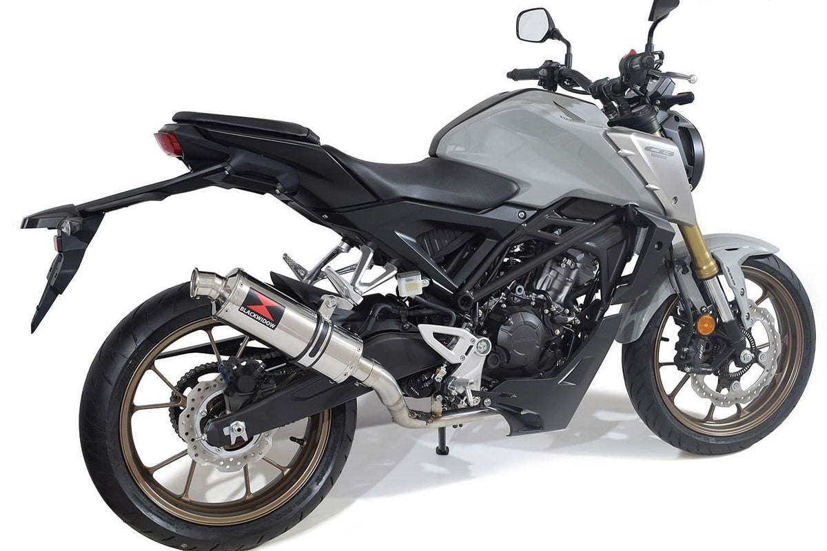 300mm Round Stainless Silencer Exhaust System for Honda CB125R Neo Sports Cafe 2021-2023