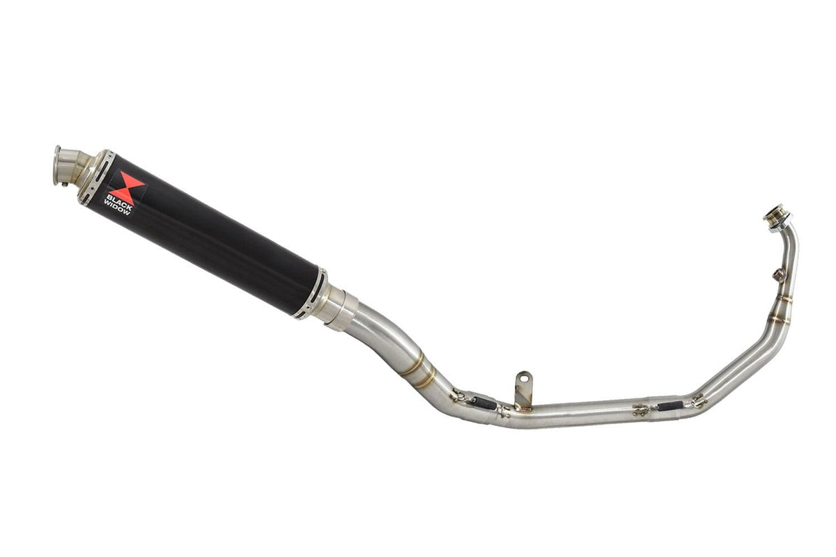 350mm Round Black Stainless Silencer Exhaust System for Honda CB125R Neo Sports Cafe 2021-2023