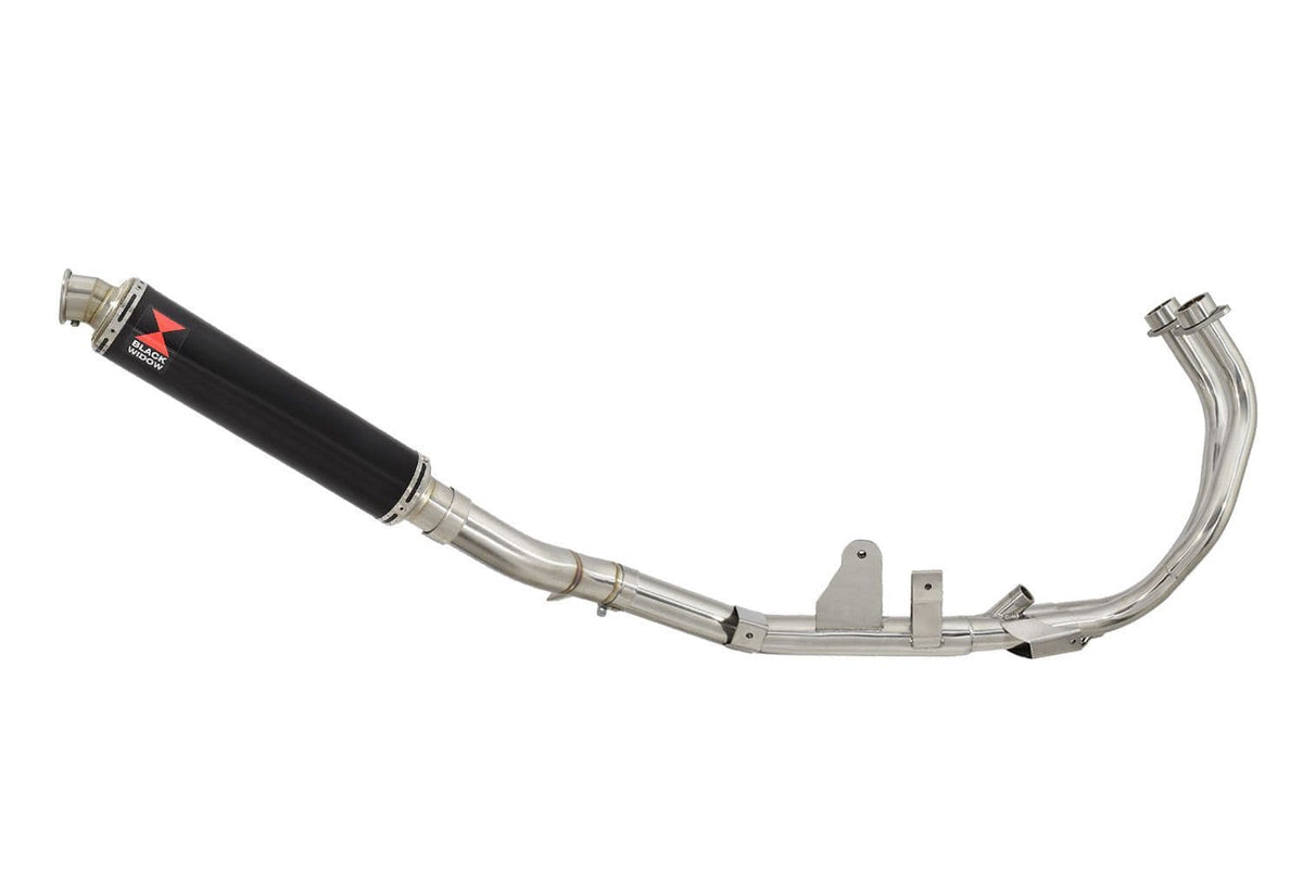 Performance De-Cat Exhaust System 350mm Round Black Stainless Silencer for Honda CB500X 2013-2016