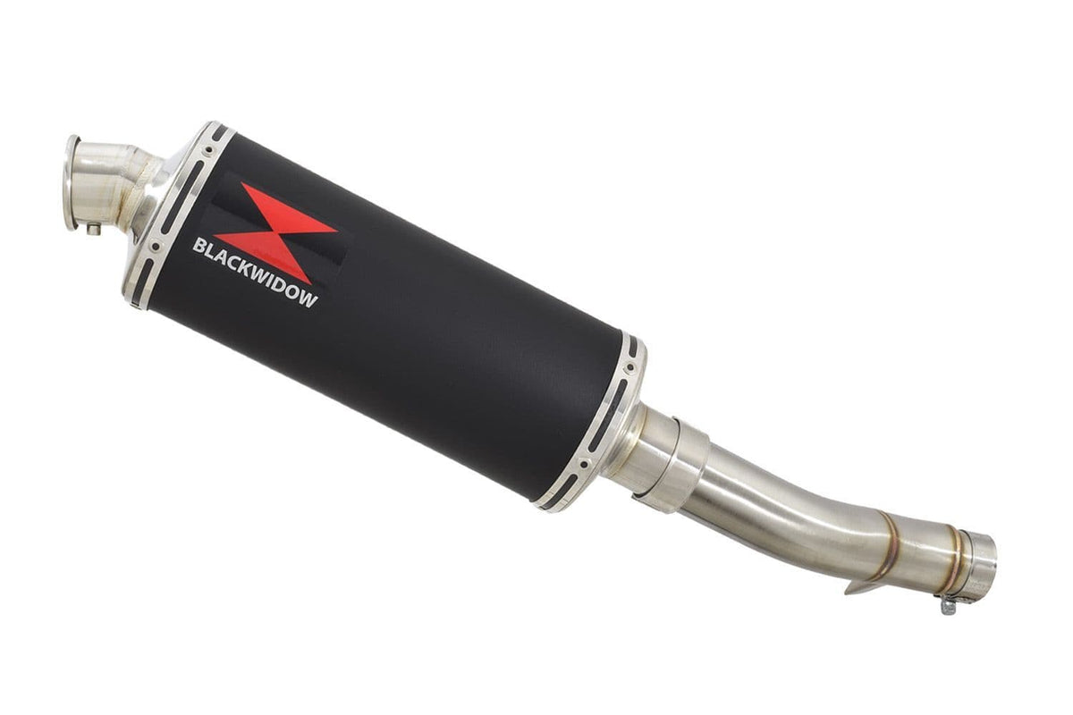 Exhaust Link Pipe & 300mm Round Black Stainless Silencer for Honda CB500X 2017-2019