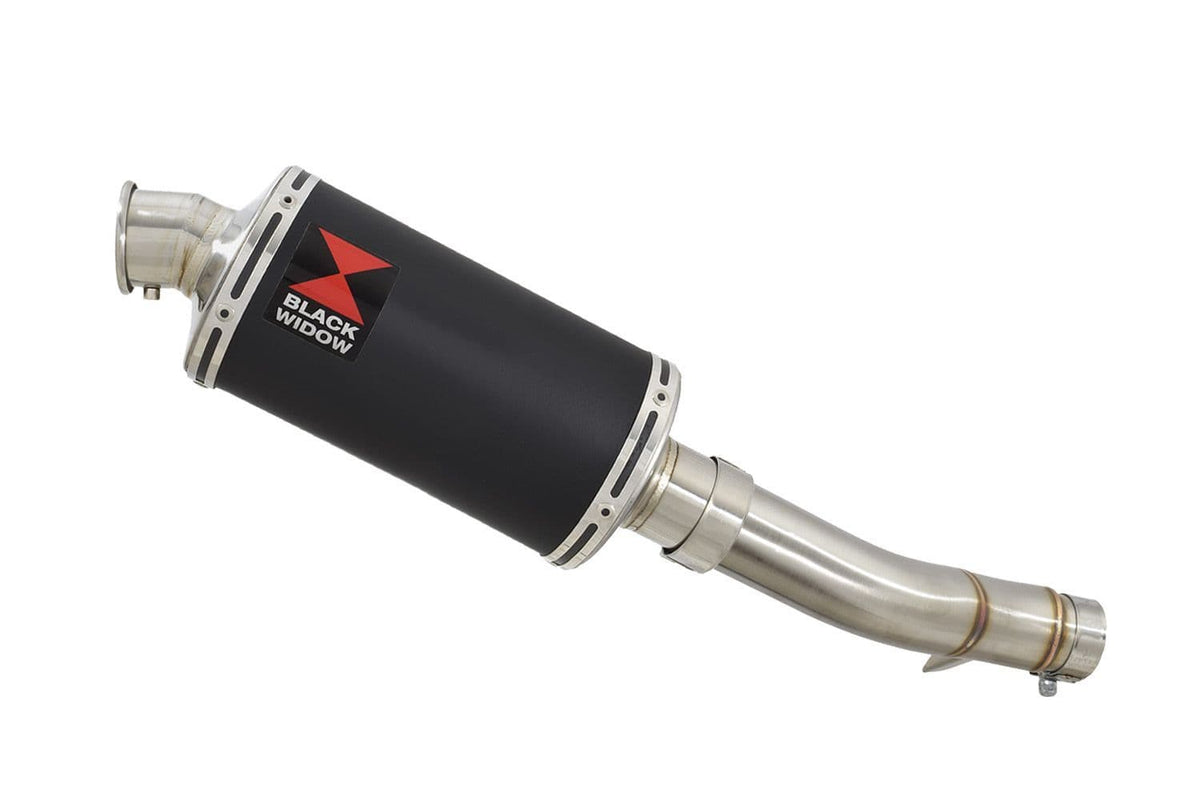 Exhaust Silencer 230mm Oval Black Stainless Steel for Honda CB500X 2020-2025