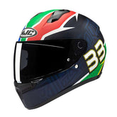 Hjc C10 Bb33 Helmet Green Red