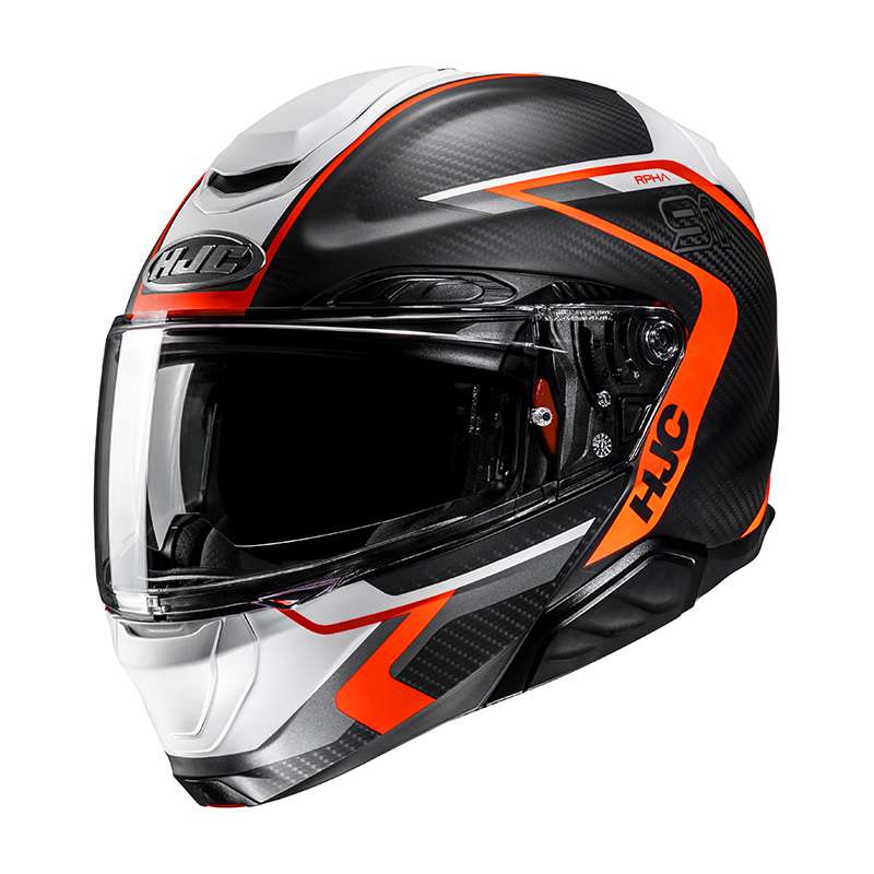 Hjc Rpha 91 Carbon Lagos Helmet Orange Matt
