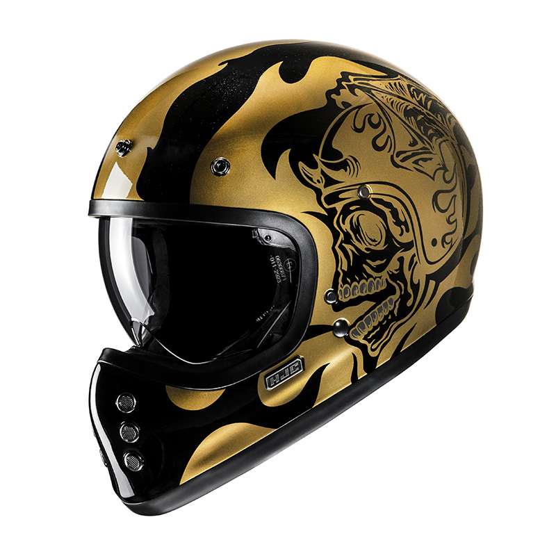 Hjc V60 Flame Helmet Gold