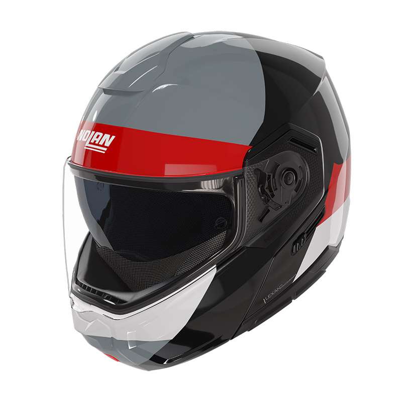 Nolan N90.3 06 Blocco Helmet Black Red