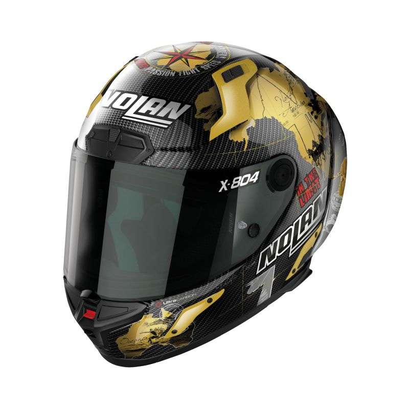 Nolan X-804 Rs Ultra Carbon Replica Checa Gold