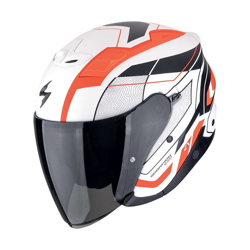 Scorpion Exo Z1 Vue Helmet White Red Matt