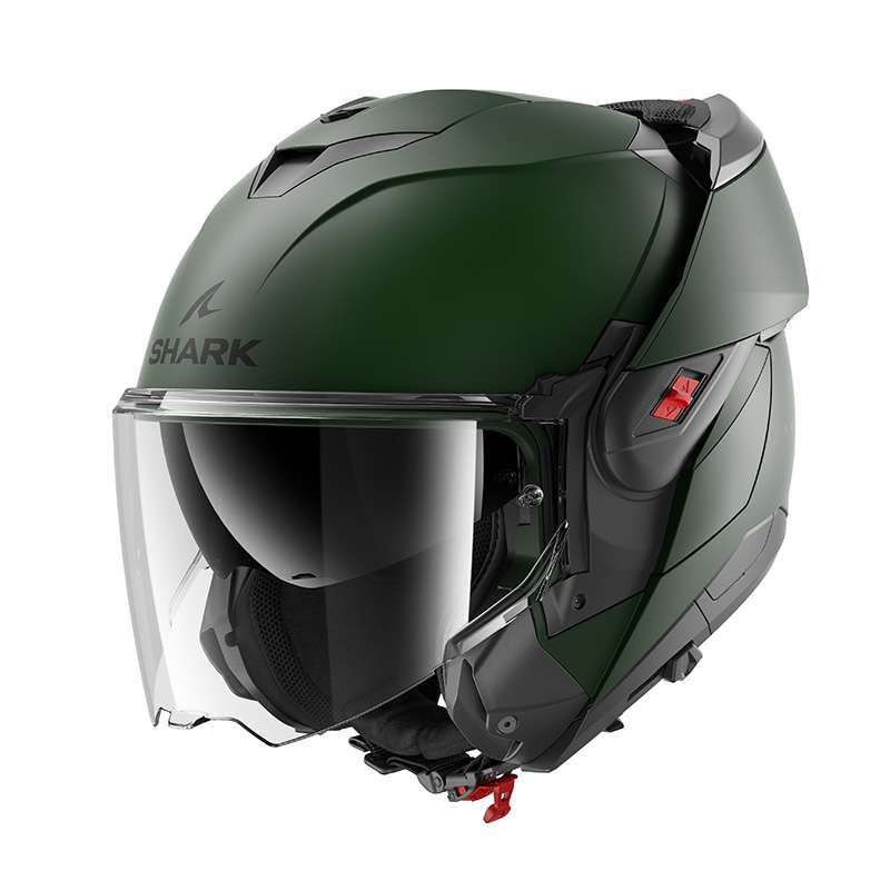 Shark Oxo Blank Mat Modular Helmet Green