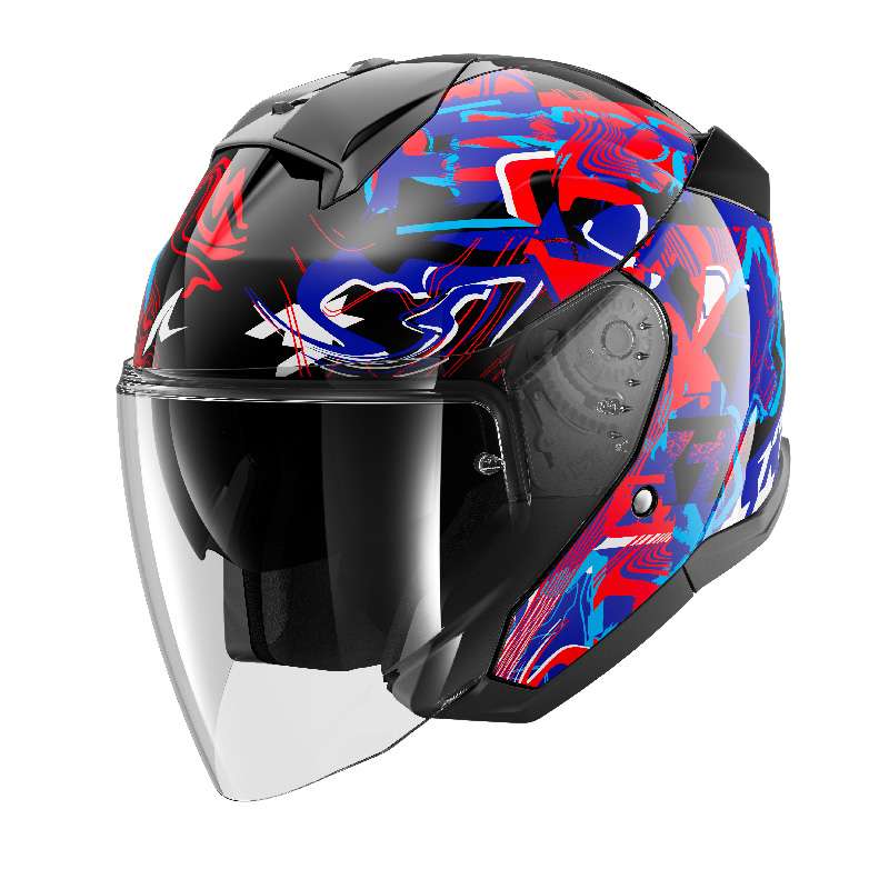 Shark Skwal Jet Pranz Helmet Blue Red