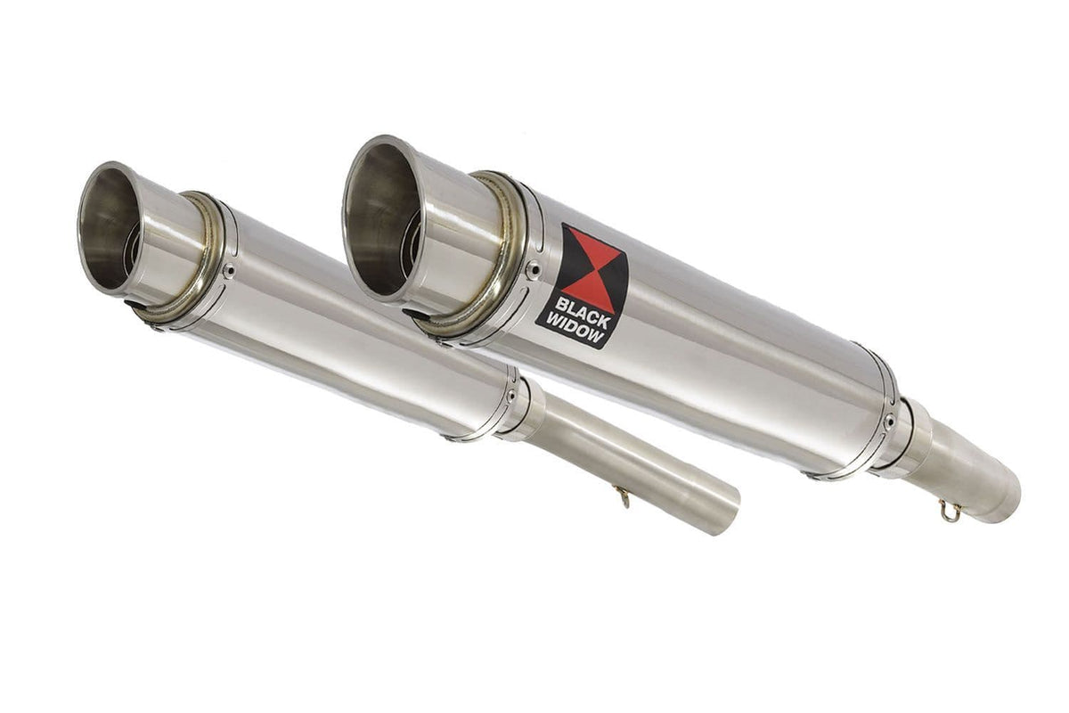 350mm Round GP Style Stainless Silencer for Aprilia SL1000 Falco 1999-2005