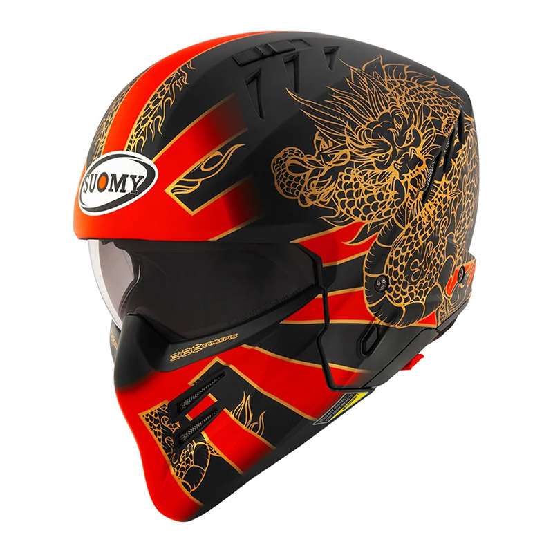 Suomy Armor Dragon Helmet Matt Red