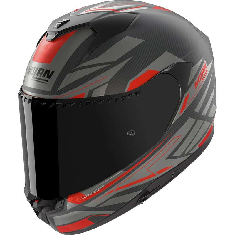 Nolan X-904 Ultra Carbon Rombo Helmet Red Black