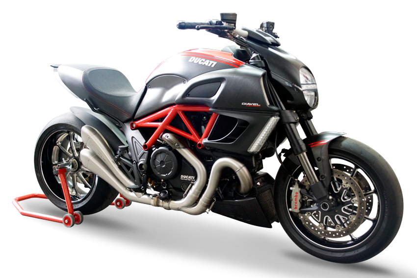 HP Corse Dual Hydroform Slip-On Exhaust for Ducati Diavel 1260