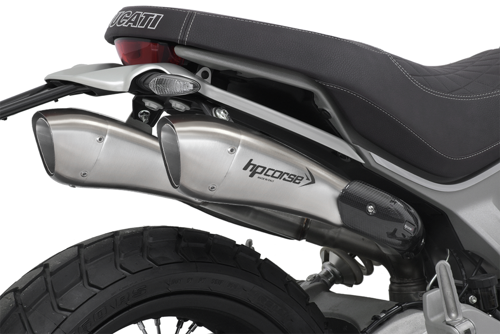 HP Corse Hydroform Short Slip-On Exhaust For Ducati Scrambler 1100
