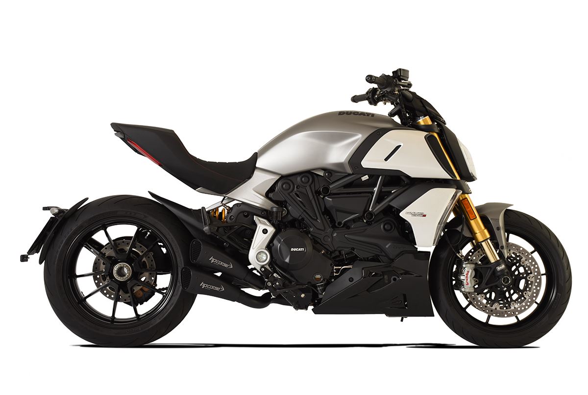 HP Corse Dual Hydroform Short R Slip-On Exhaust For Ducati Diavel 1260