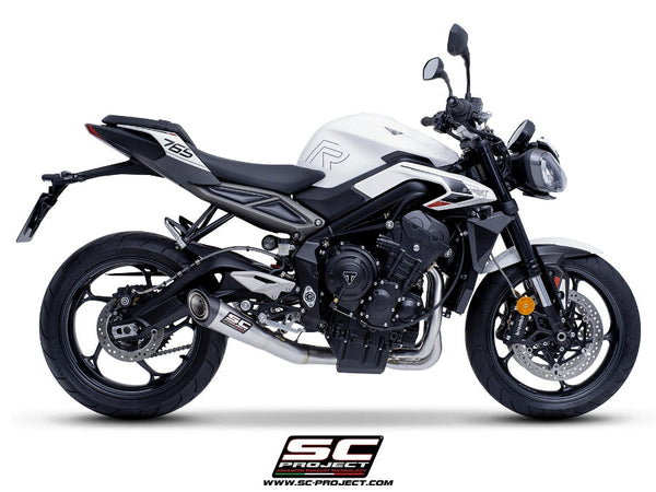 SC Project S1 3-1 Stainless Steel Full Exhaust System for Triumph Street Triple RS 2024-25