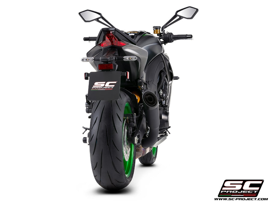 SC Project S1 Titanium Matt Black Slip-On Exhaust for Kawasaki Z1100