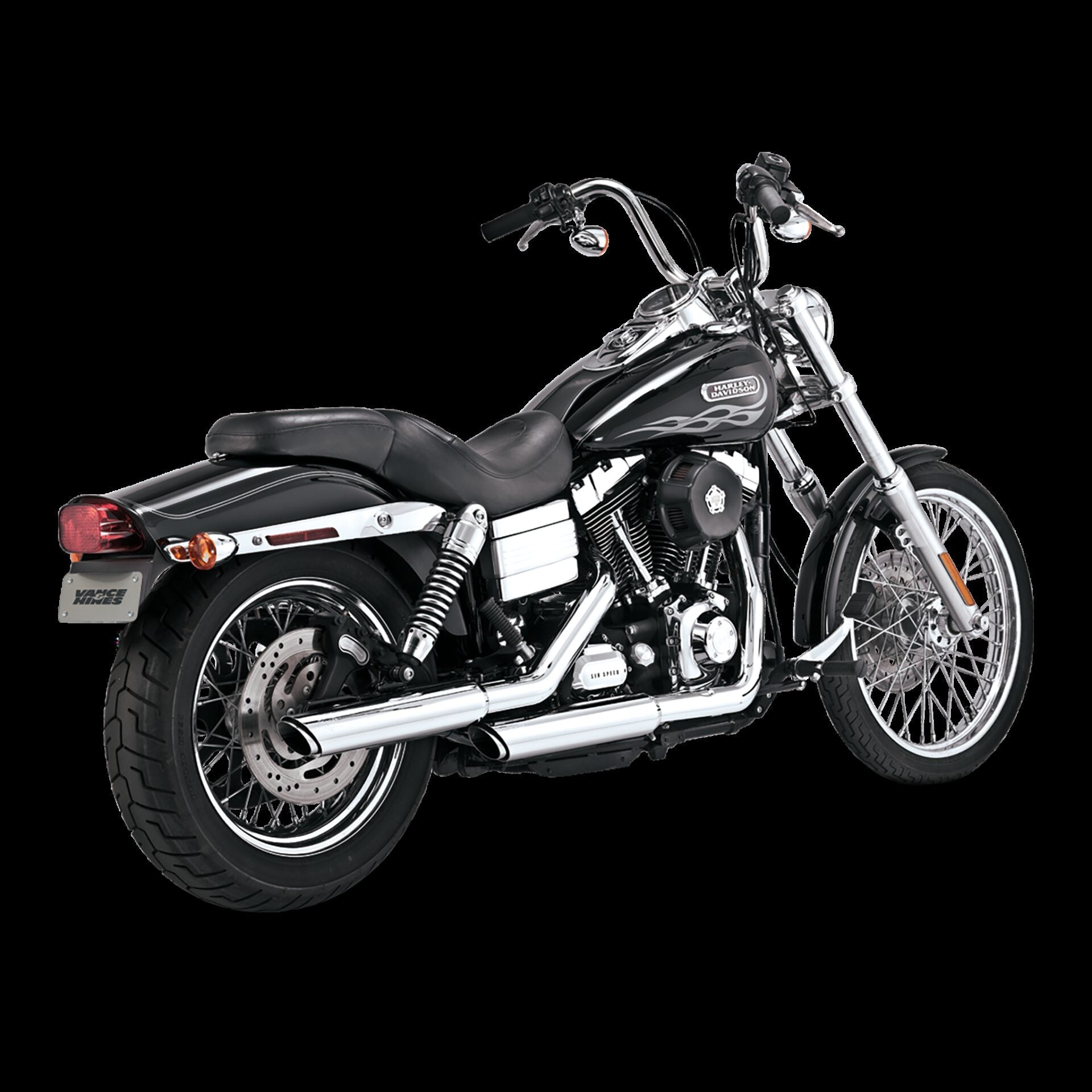 Vance & Hines Twin Slash 3" Slip-On Exhaust for Harley Davidson Dyna Street Bob 2010-17